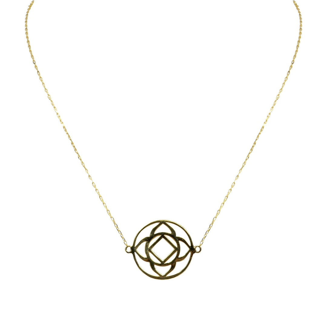 Sterling Silver Gold Overlay Base Chakra Choker (aka. Root Chakra)