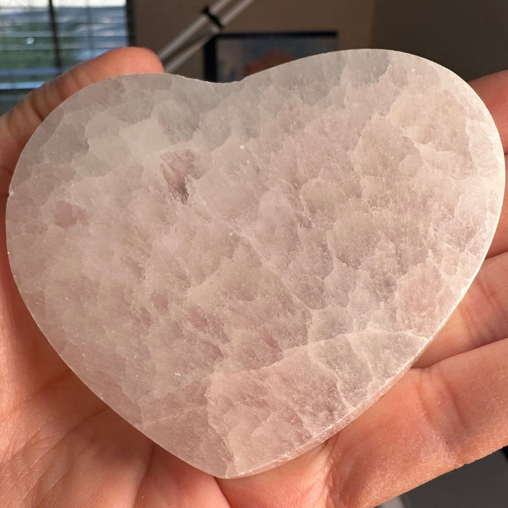 Selenite Crystal Heart Charging Plate - Clears & Charges Crystals - Home Decor