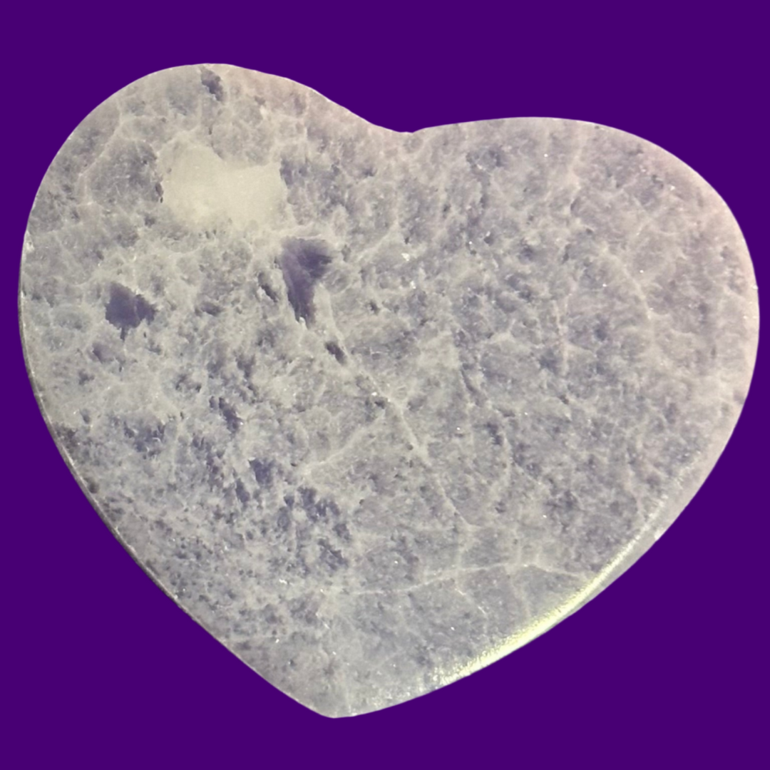 Selenite Crystal Heart Charging Plate - Clears & Charges Crystals - Home Decor