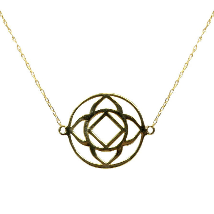 Sterling Silver Gold Overlay Base Chakra Choker (aka. Root Chakra)