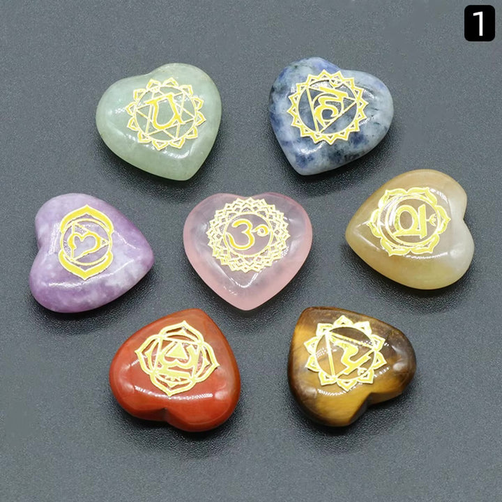 Chakra Natural Crystals Set - Meditation Tool - Home Decor Ornament