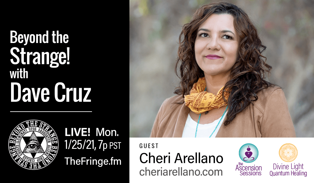 Cheri Arellano smiling outdoors, featured as a guest on Beyond the Strange with Dave Cruz