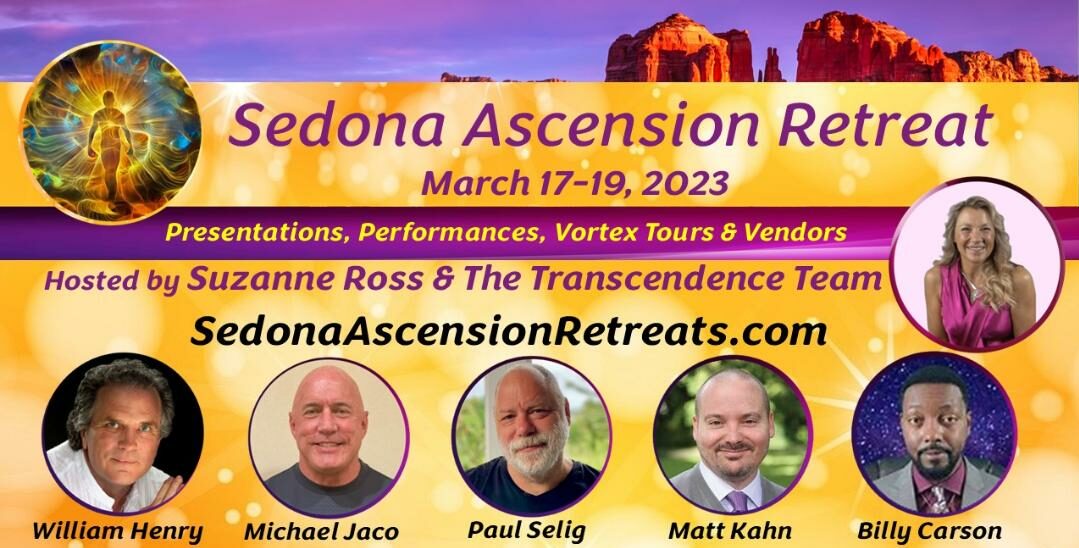 Sedona Ascension Retreat 2023 with healers, vortex tours, and spiritual presentations in Sedona’s red rocks