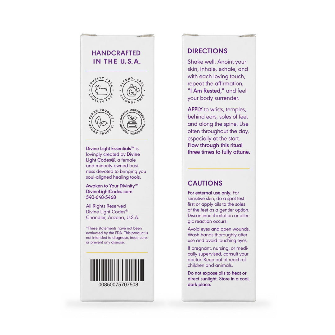 I Am Rested + I Am Protected Duo - Essential Oil Elixir Roller Bottles - by Divine Light Codes