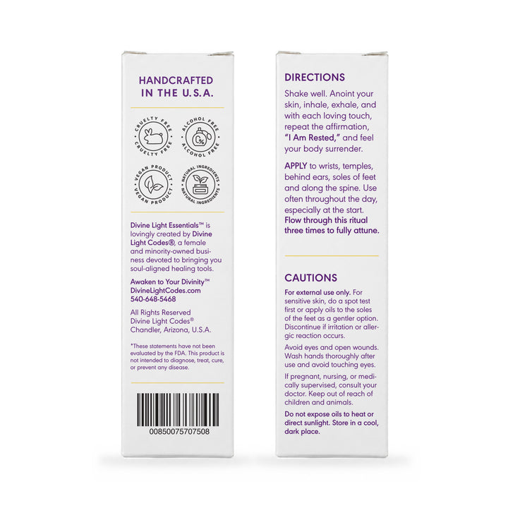 I Am Rested + I Am Protected Duo - Essential Oil Elixir Roller Bottles - by Divine Light Codes