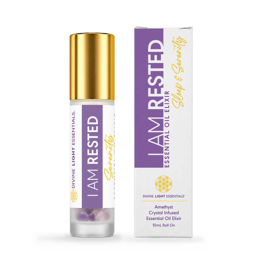 I Am Rested + I Am Protected Duo - Essential Oil Elixir Roller Bottles - by Divine Light Codes