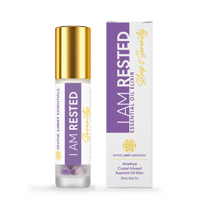 I Am Rested + I Am Protected Duo - Essential Oil Elixir Roller Bottles - by Divine Light Codes