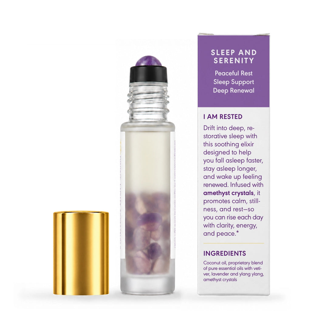 I Am Rested + I Am Protected Duo - Essential Oil Elixir Roller Bottles - by Divine Light Codes