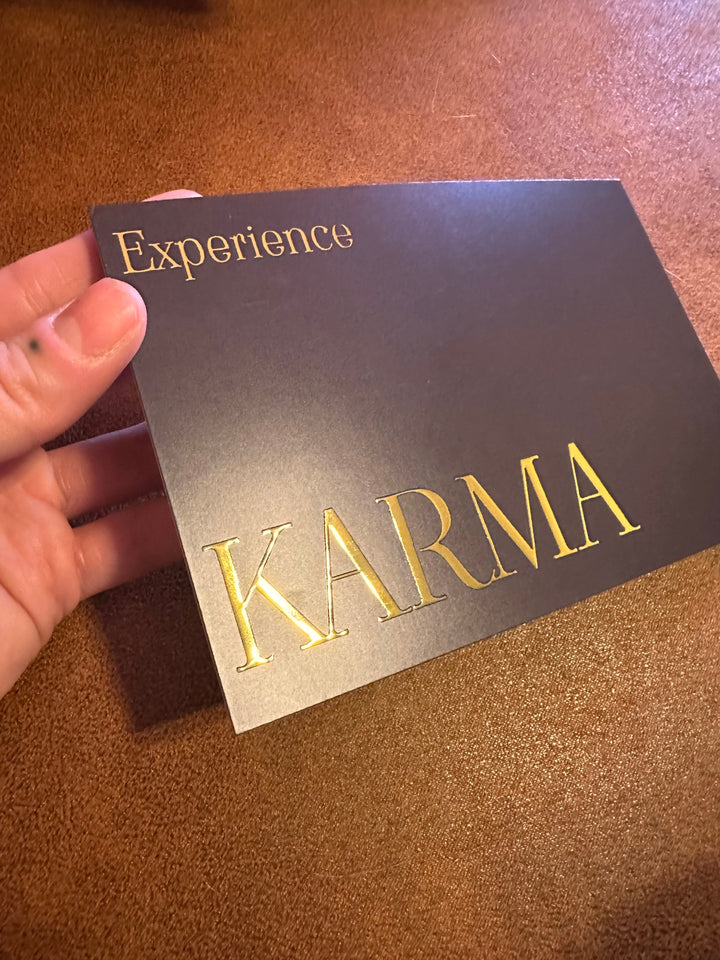 KARMA CANDLE - HIDDEN CRYSTALS INSIDE! Organic Soy 8oz, Insanely long lasting!