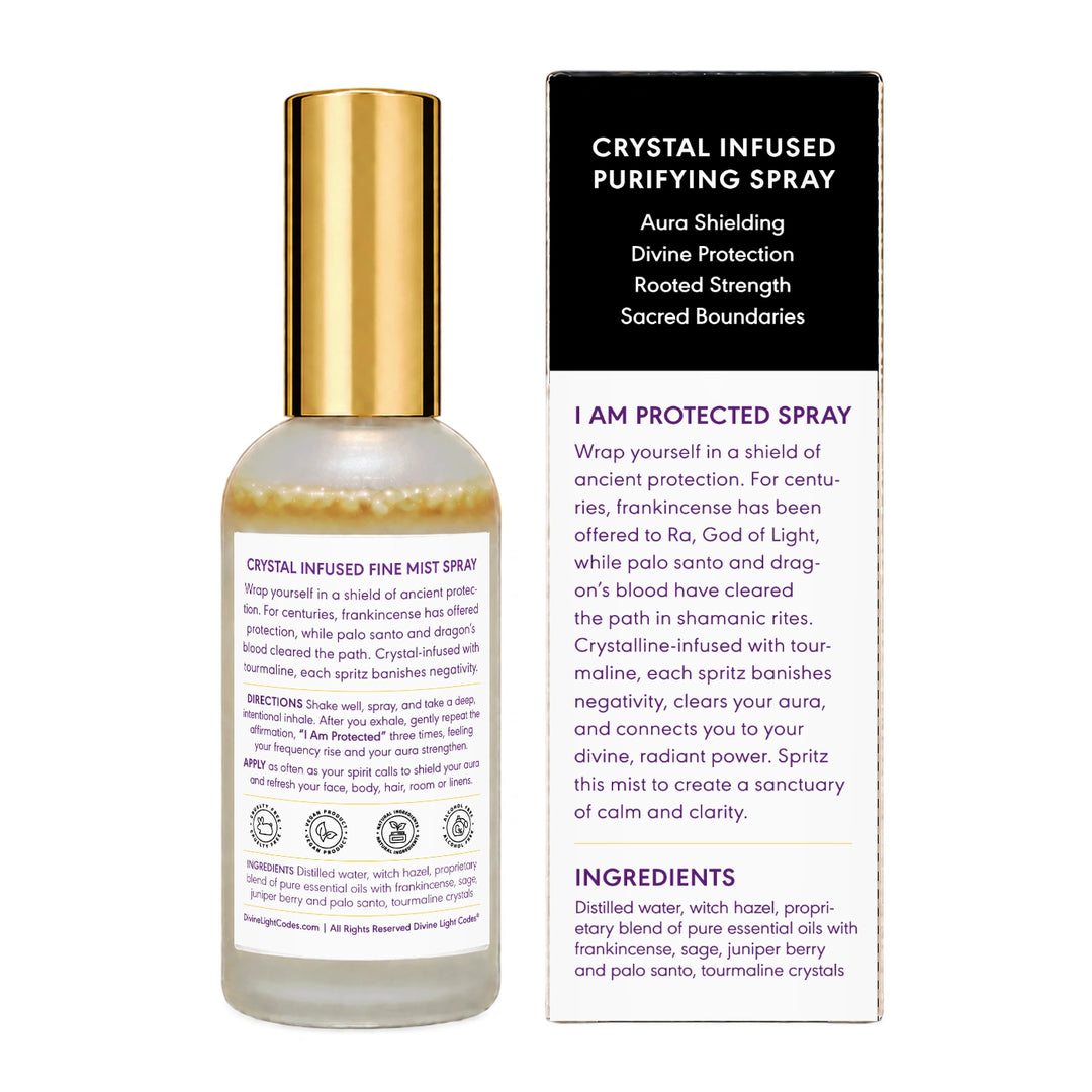 I Am Protected Spray - Body &amp; Room Fine Mist - Auric Shielding - Clearing