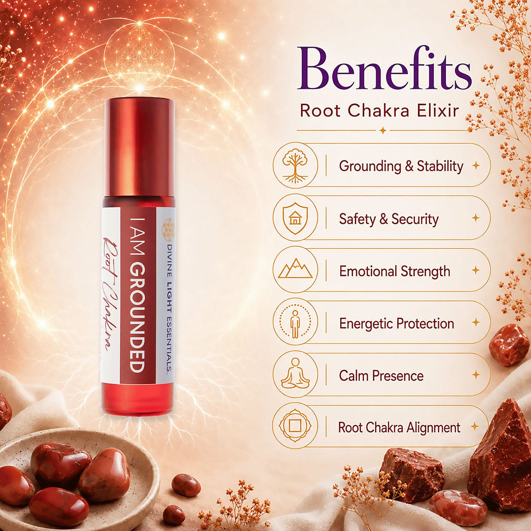 Root Chakra Elixir bottle labeled &
