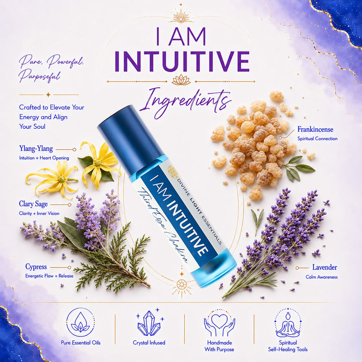 A spiritual oil bottle labeled &