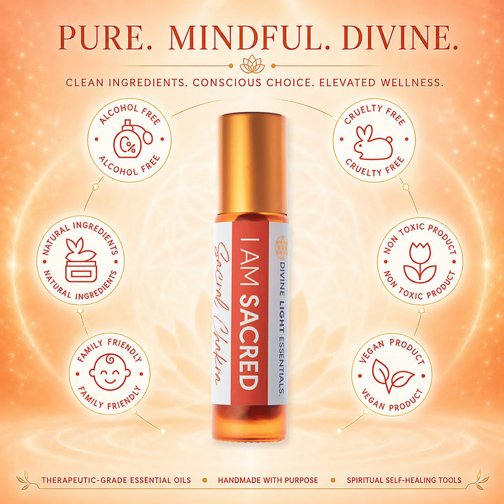 A roll-on bottle of Divine Light Essentials &