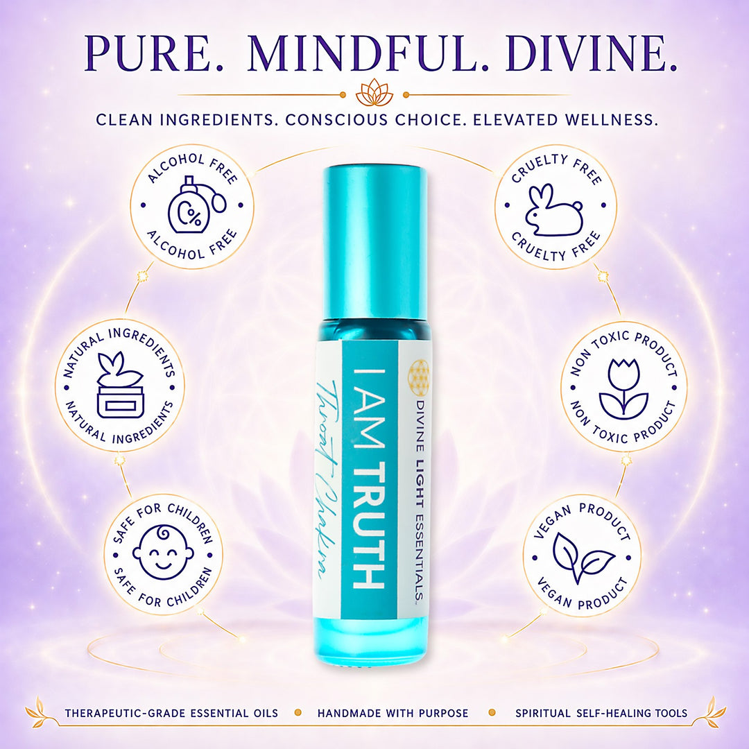 A bottle of Divine Light Essentials &