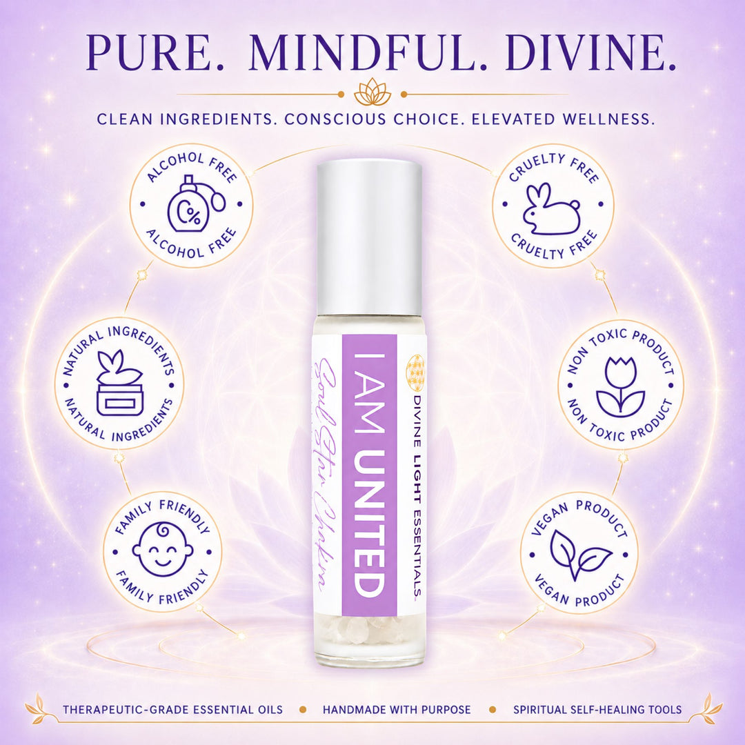 A roll-on essential oil bottle labeled &