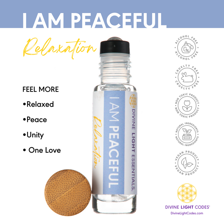 I Am Peaceful Essential Oil Elixir - Relaxation - Aromatherapy Roller Bottle