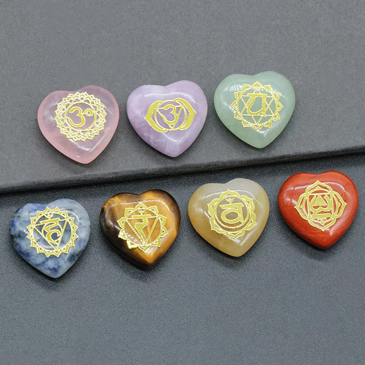 Chakra Natural Crystals Set - Meditation Tool - Home Decor Ornament