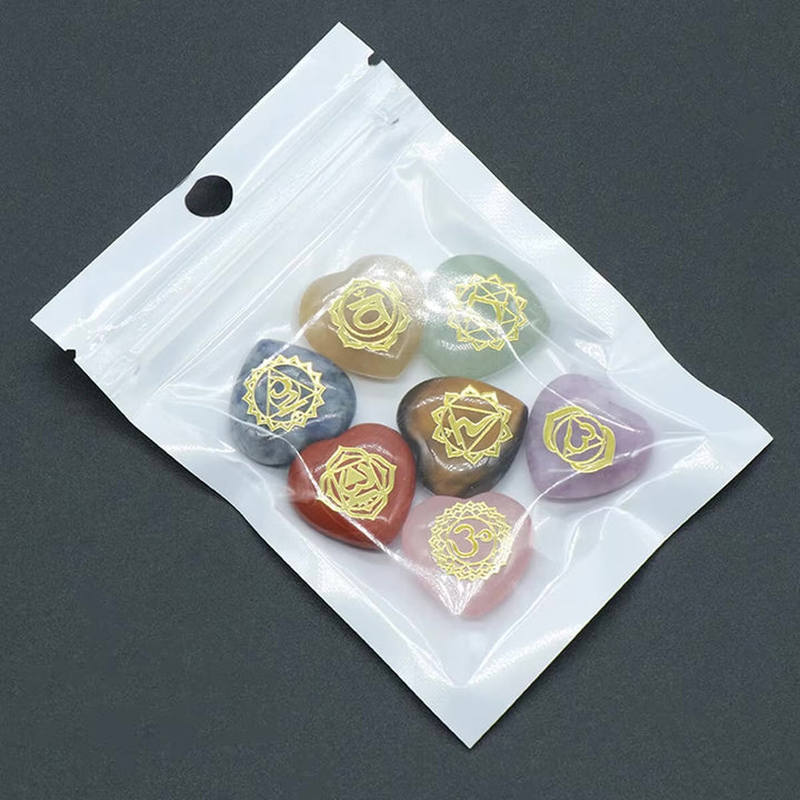 Chakra Natural Crystals Set - Meditation Tool - Home Decor Ornament