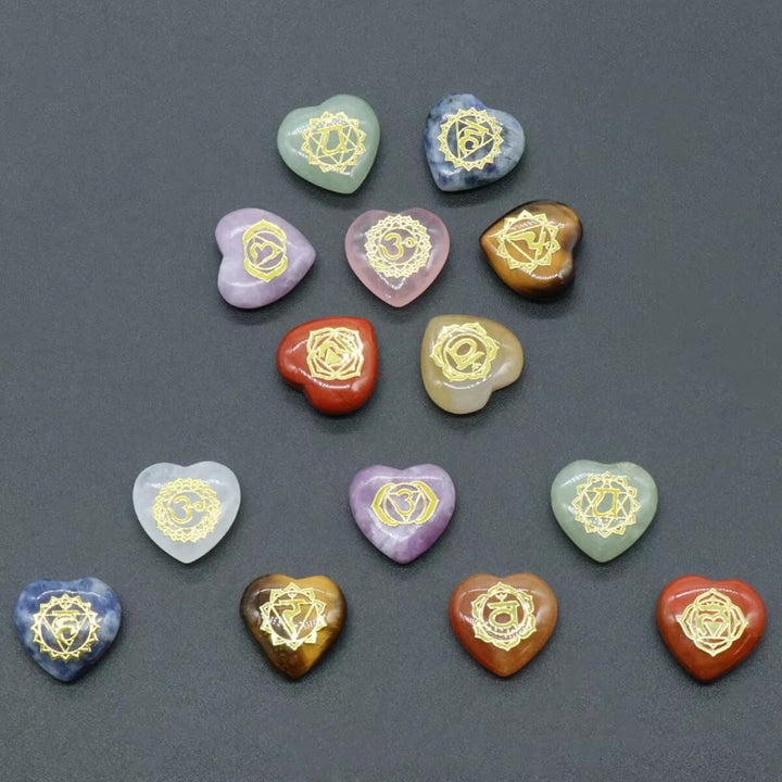 Chakra Natural Crystals Set - Meditation Tool - Home Decor Ornament