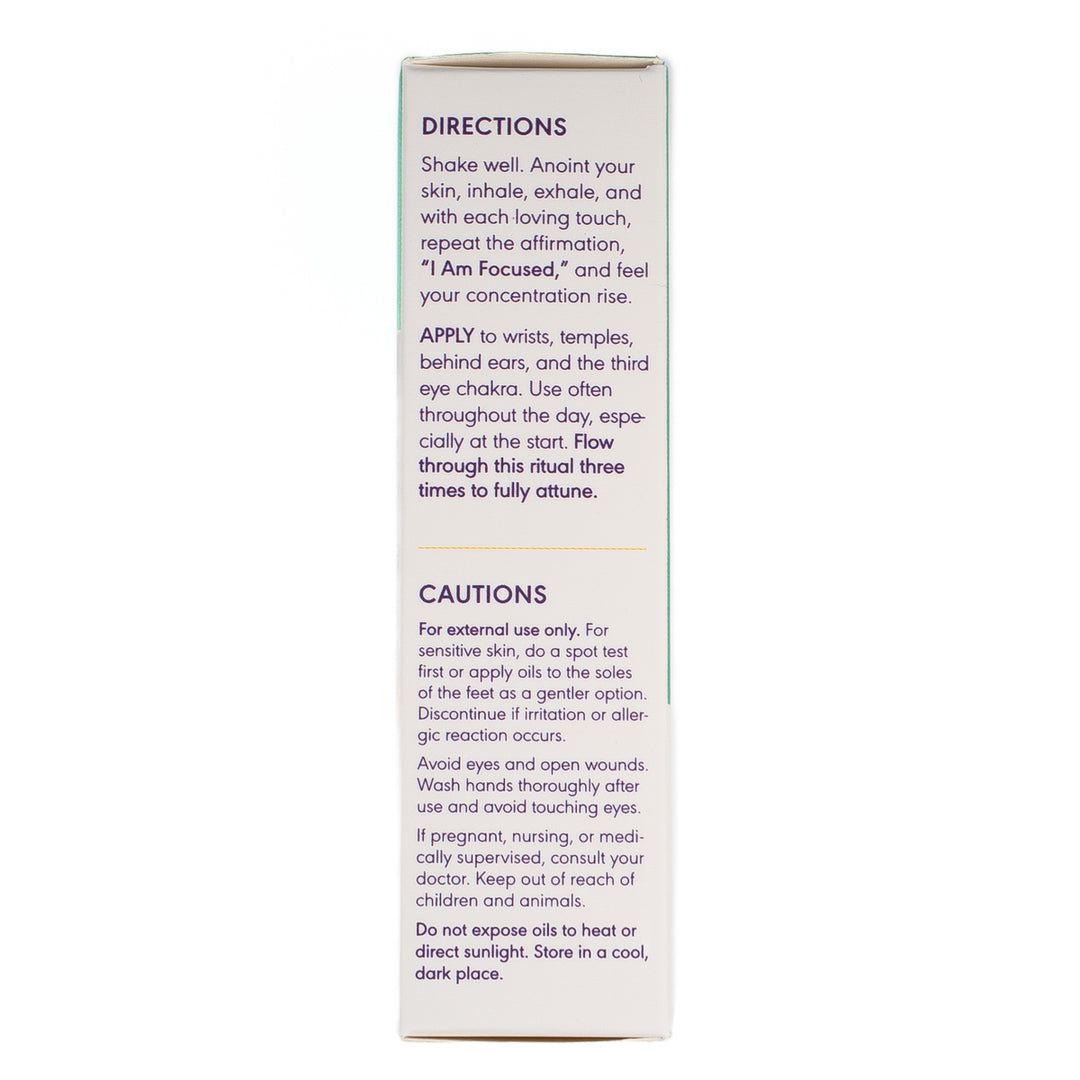 I Am Focused Essential Oil Elixir - Concentration, Awareness, Mindfulness - 10ml Roller Bottle