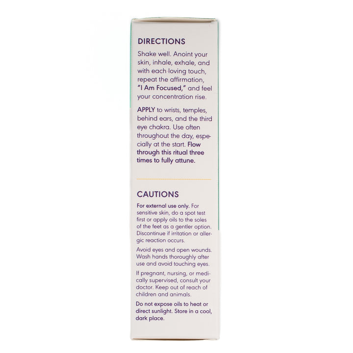 I Am Focused Essential Oil Elixir - Concentration, Awareness, Mindfulness - 10ml Roller Bottle