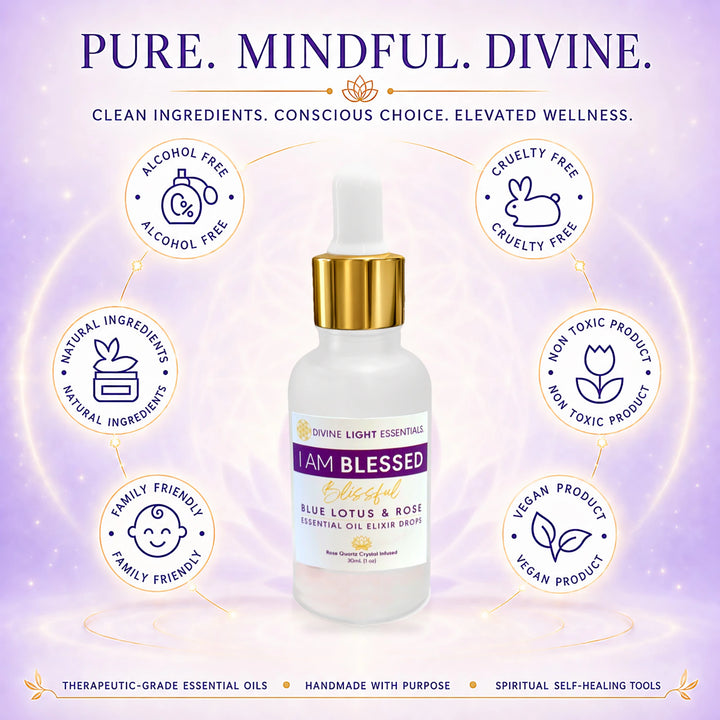 I Am Blessed Blissful Elixir – Frequency Lifter - 30 mL Dropper
