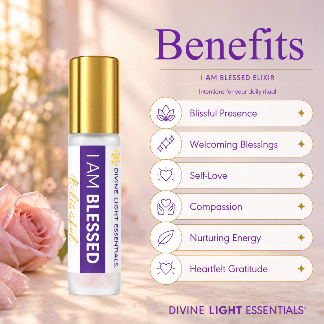 A bottle of Divine Light Essentials &
