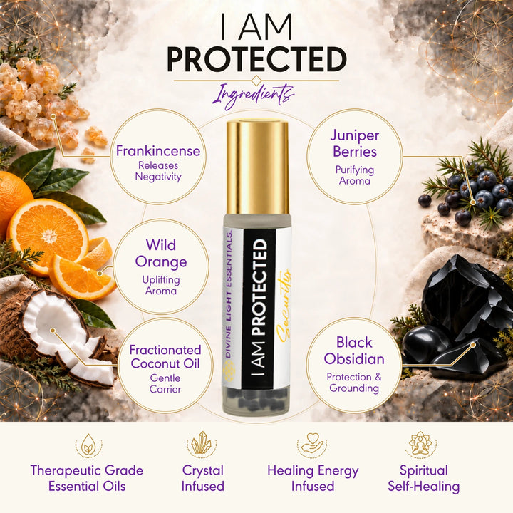 I Am Protected Essential Oil Elixir - Grounding - Protection - by Divine Light Codes