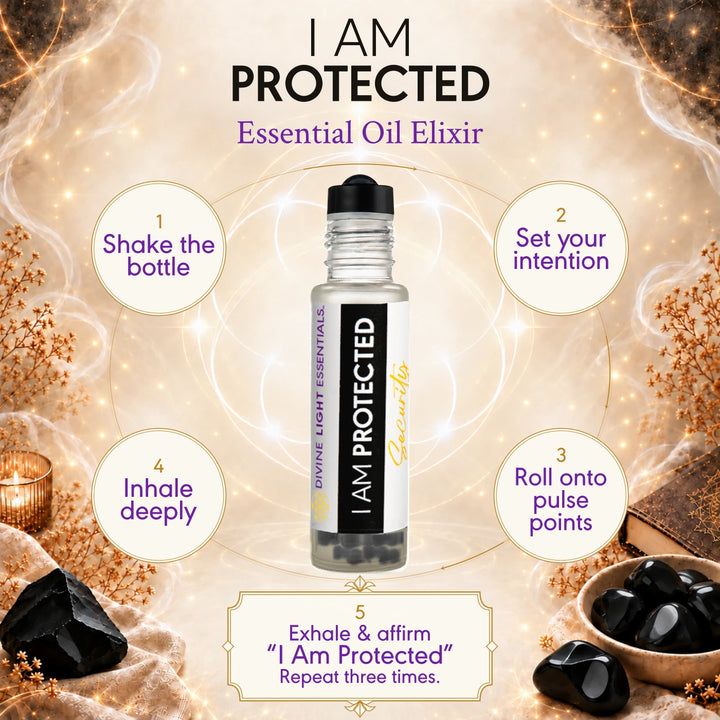 I Am Protected Essential Oil Elixir - Grounding - Protection - by Divine Light Codes