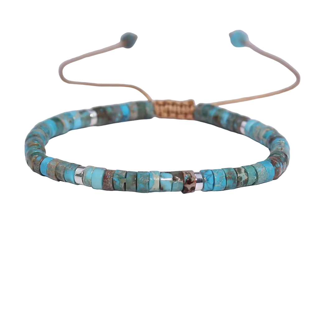 Turquoise Adjustable Cord Bracelet  - Bohemian