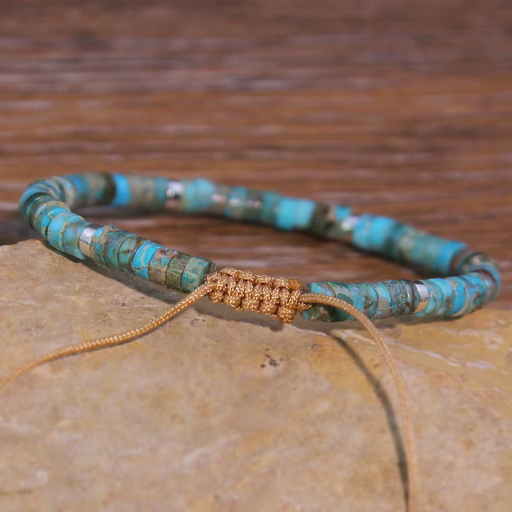 Turquoise Adjustable Cord Bracelet  - Bohemian